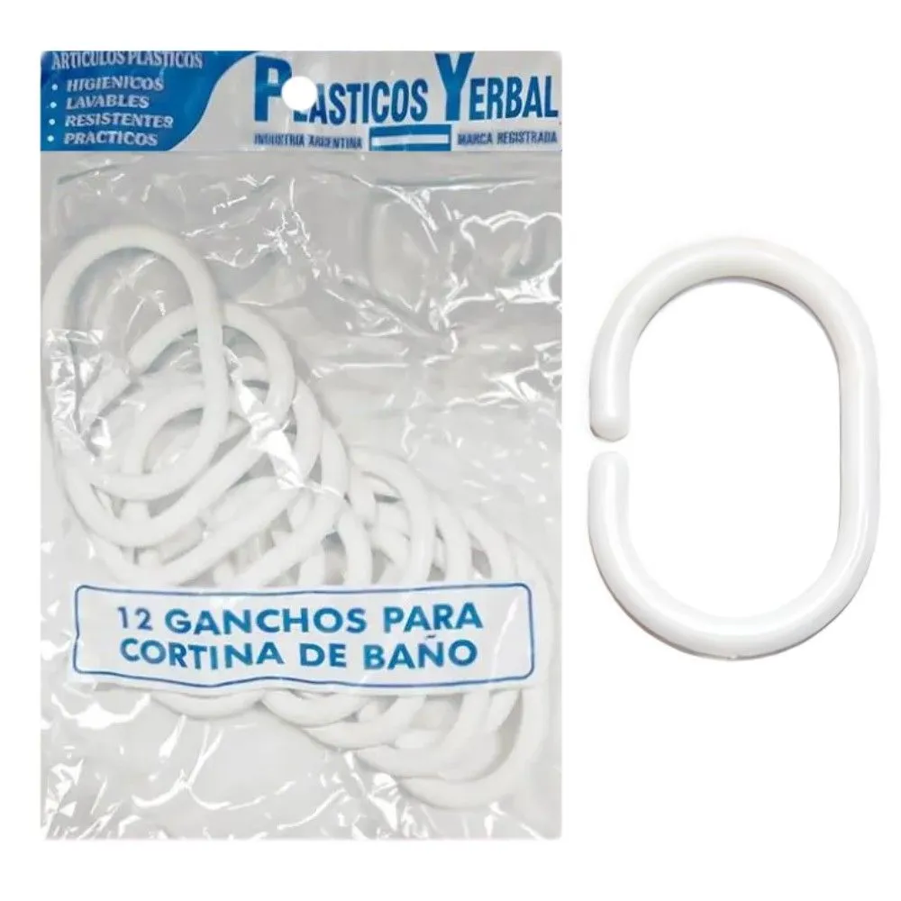 Yerbal Ganchos Estilo Cadena x 12 Unidad