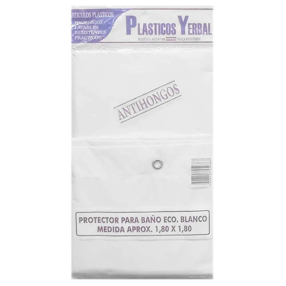 Yerbal Protector Cortina Baño Blanco