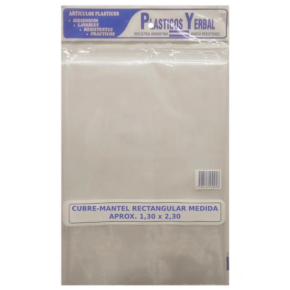 Yerbal Cubre Mantel Rect. 90mic 1,30x2,30