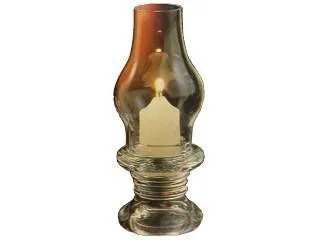 Candelero Vidrio 20cm c/Vela B014/F