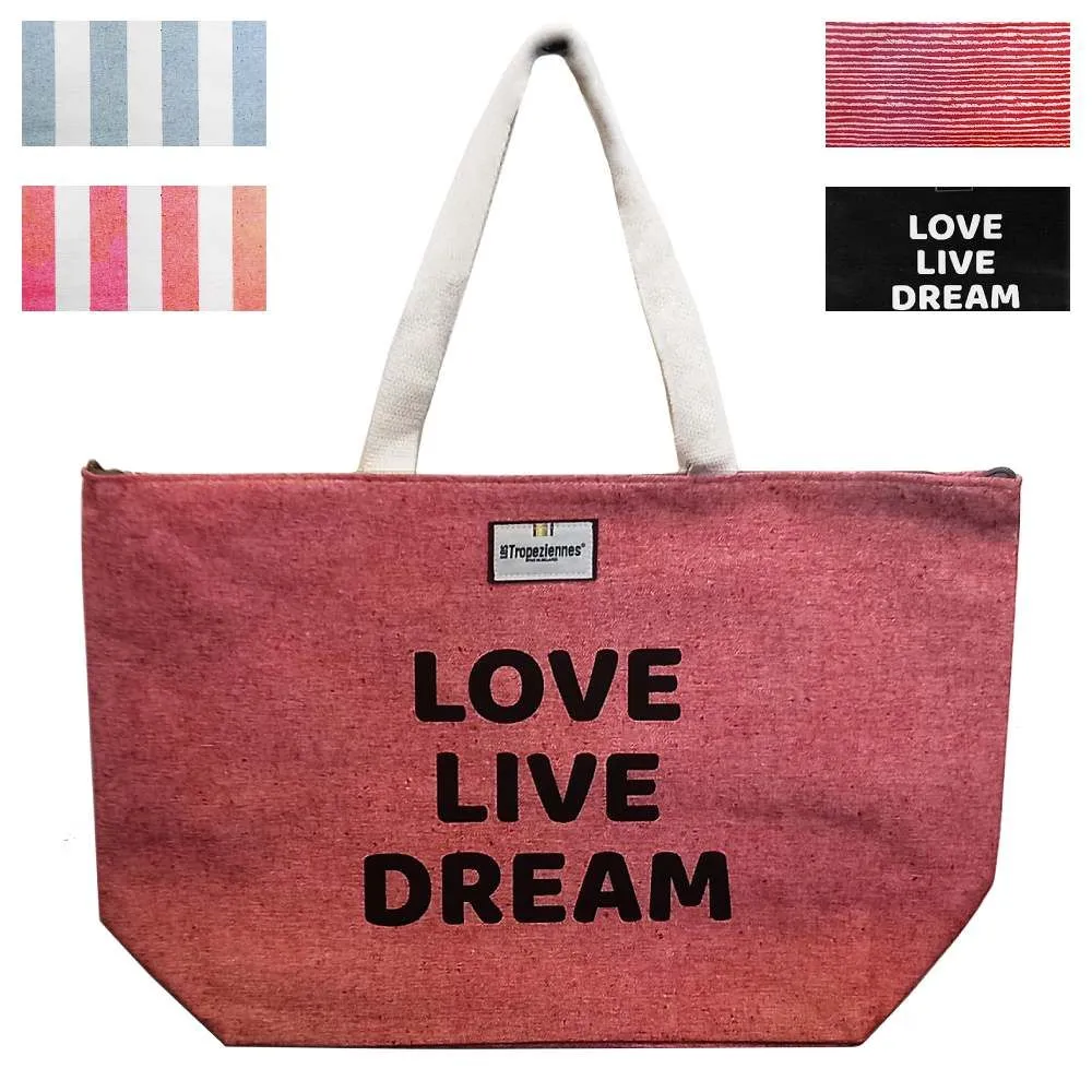 Bolso Playero c/Bolsillo c/Cierre 56x36