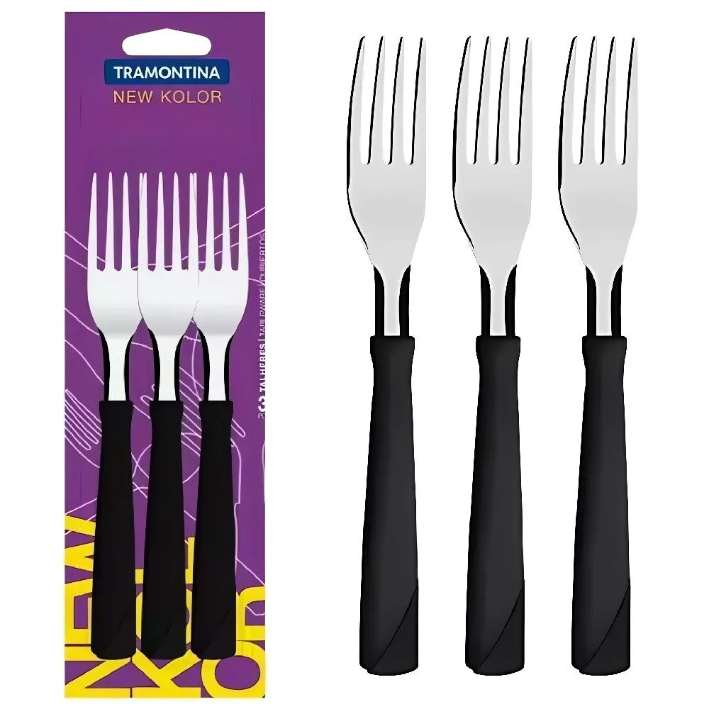 Tramontina New Kolor Tenedor Negro