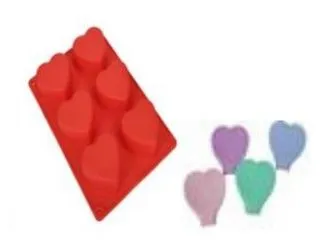 Silicona Molde Corazon x6 28x18cm CX12