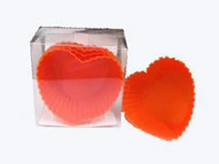 Silicona Set x 6 Moldes Muffins Corazon