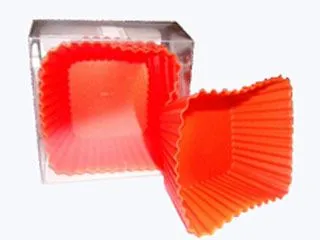 Silicona Set x 6 Moldes Muffins Cuadrado