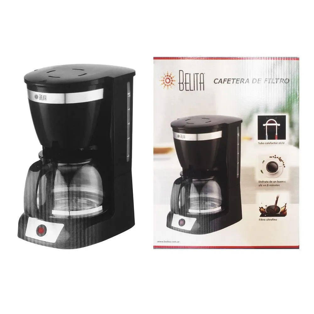 Belita Cafetera de Filtro 8 Tazas 1.25L.
