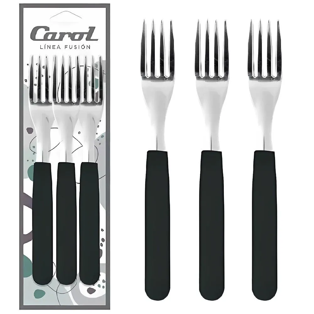 Carol m/Negro Tenedor Mesa