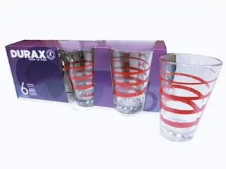 Durax Vaso Pack x6 Espiral Rojo