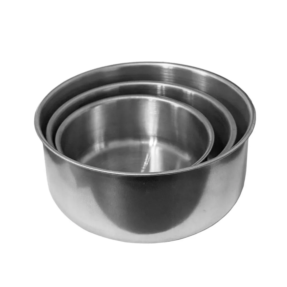 TK Juego 3 Bowls 10/12/14cm Acero T/Plas