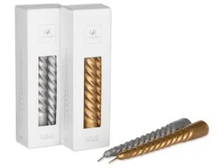 Iluminar Vela Torneada 20cm Oro/Plat.