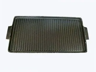 Barbero Plancha 2 Hornallas Rayada 47x25