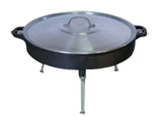 Barbero Disco p/Paella 40cm c/Tapa/Patas