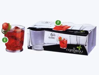 Rigolleau Vaso Quebec T/C Pack x6