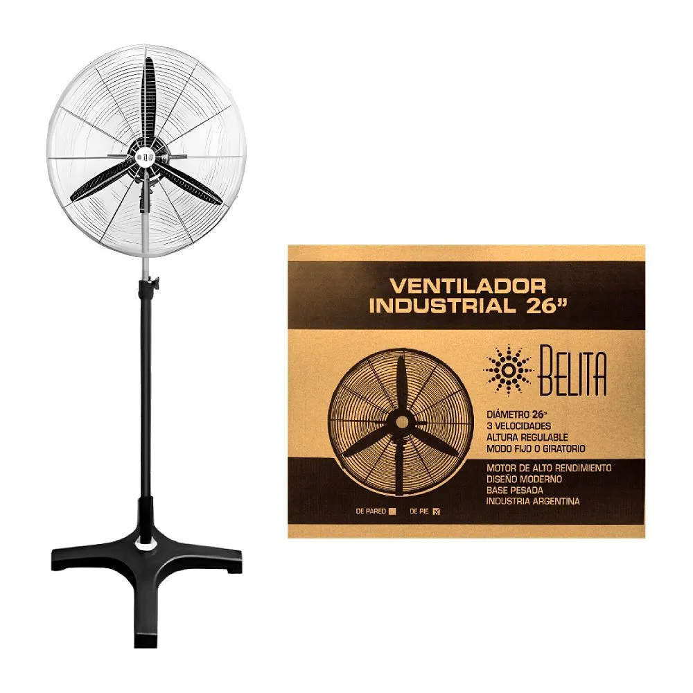 Ventilador Industrial 26" 65cm de Pie 3V