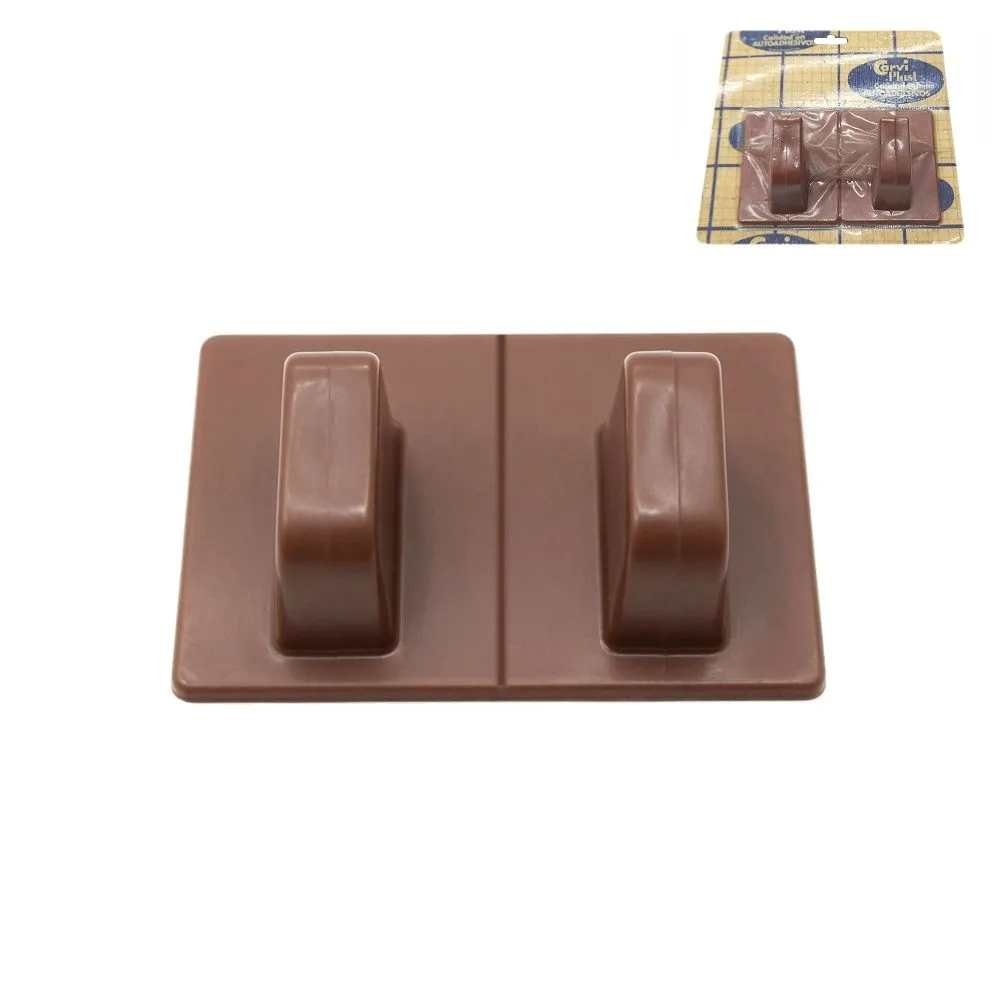 Carvi Percha Autoadhesiva Cuad. Pack x2