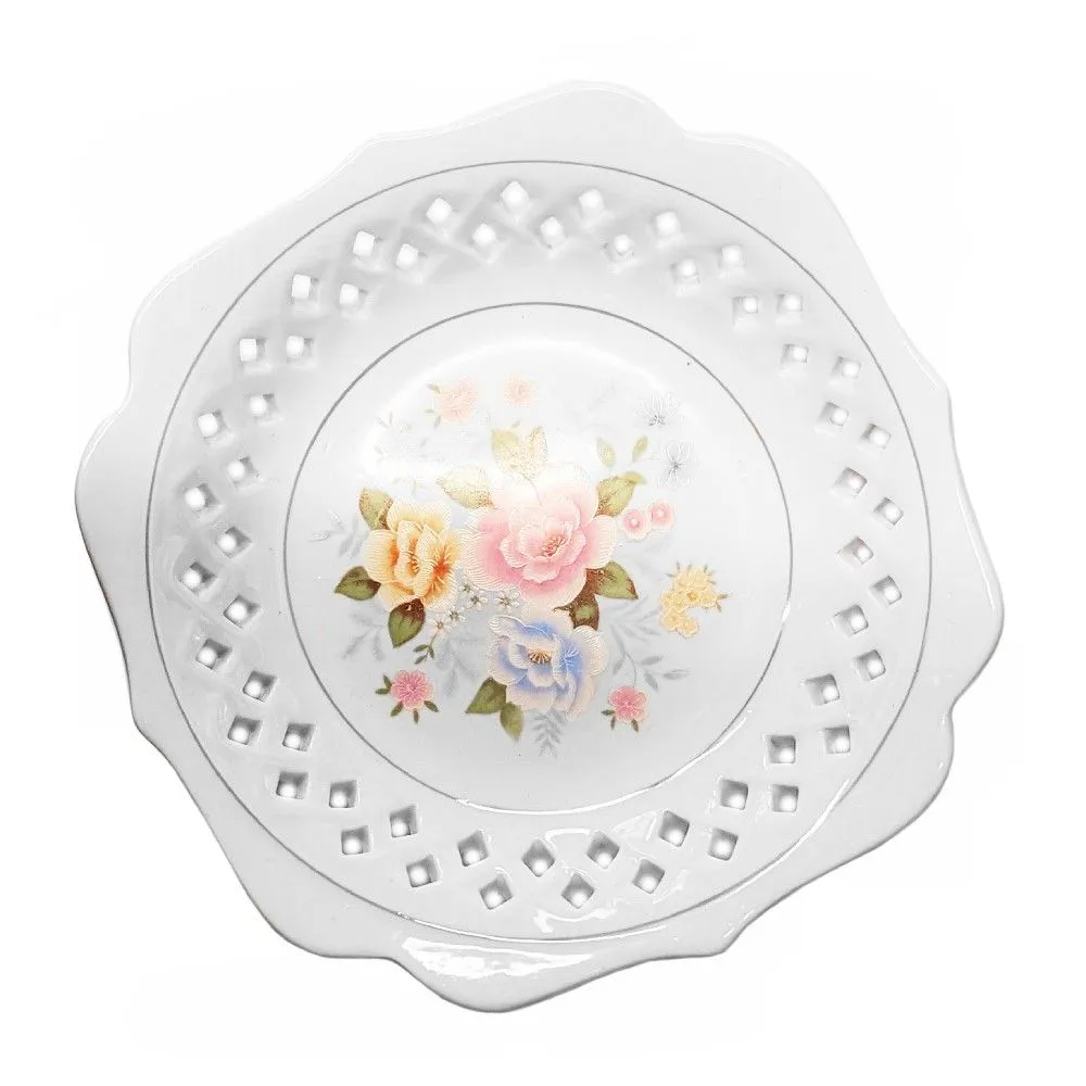 Plato p/Colgar Calado 16cm Porc. Decorado