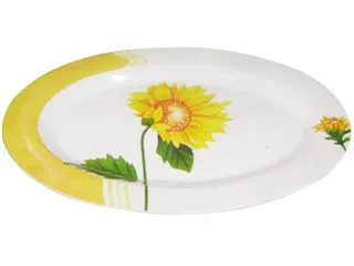Melamina Girasol Plato Ovalado 35cm
