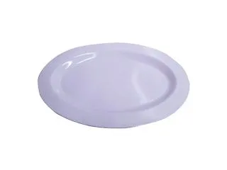 Melamina Blanca Plato Oval 30cm.