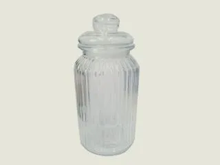 TK Tarro Vidrio c/Tapa Pompon 1350cc.