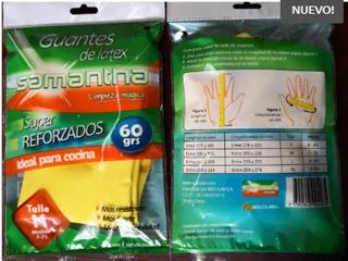 Guante Latex Naranja (M) 8-8 1/2