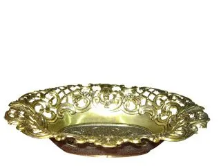 Zamac Centro Mesa Oval 25x19cm Dorado