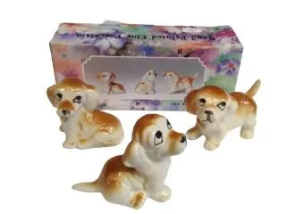 Caja x 3 Perros Porcelana Surt. 7cm