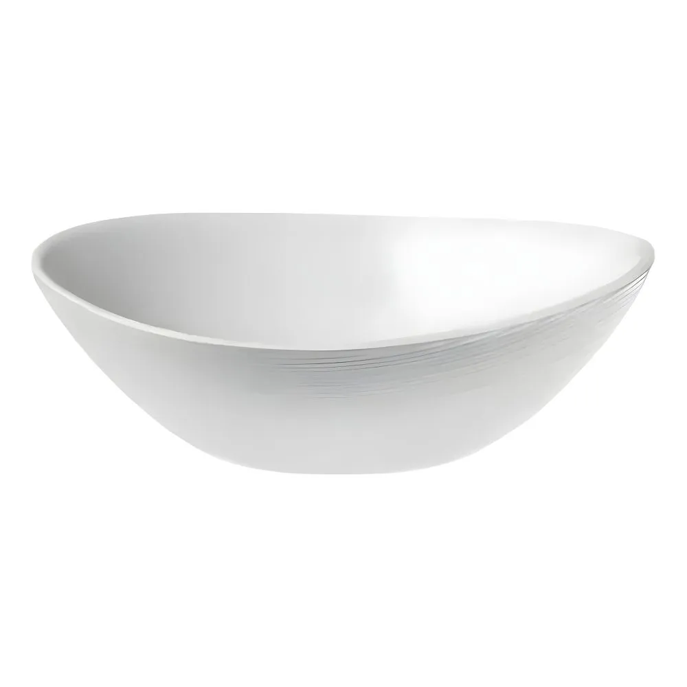 Opalina Blanca Oval Plato Hondo 23cm