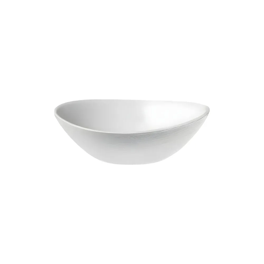 Opalina Blanca Oval Compotera 15cm