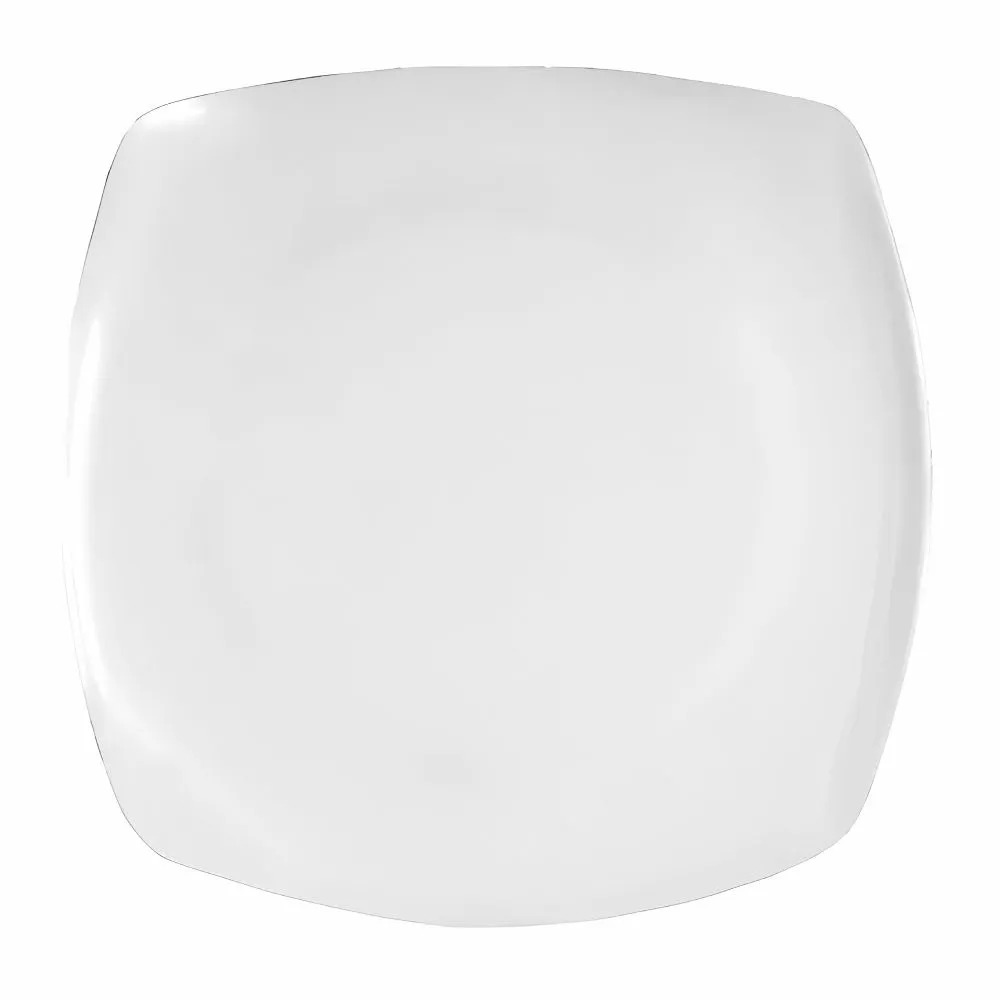 Opalina Blanca Cuad. Plato Playo 27cm
