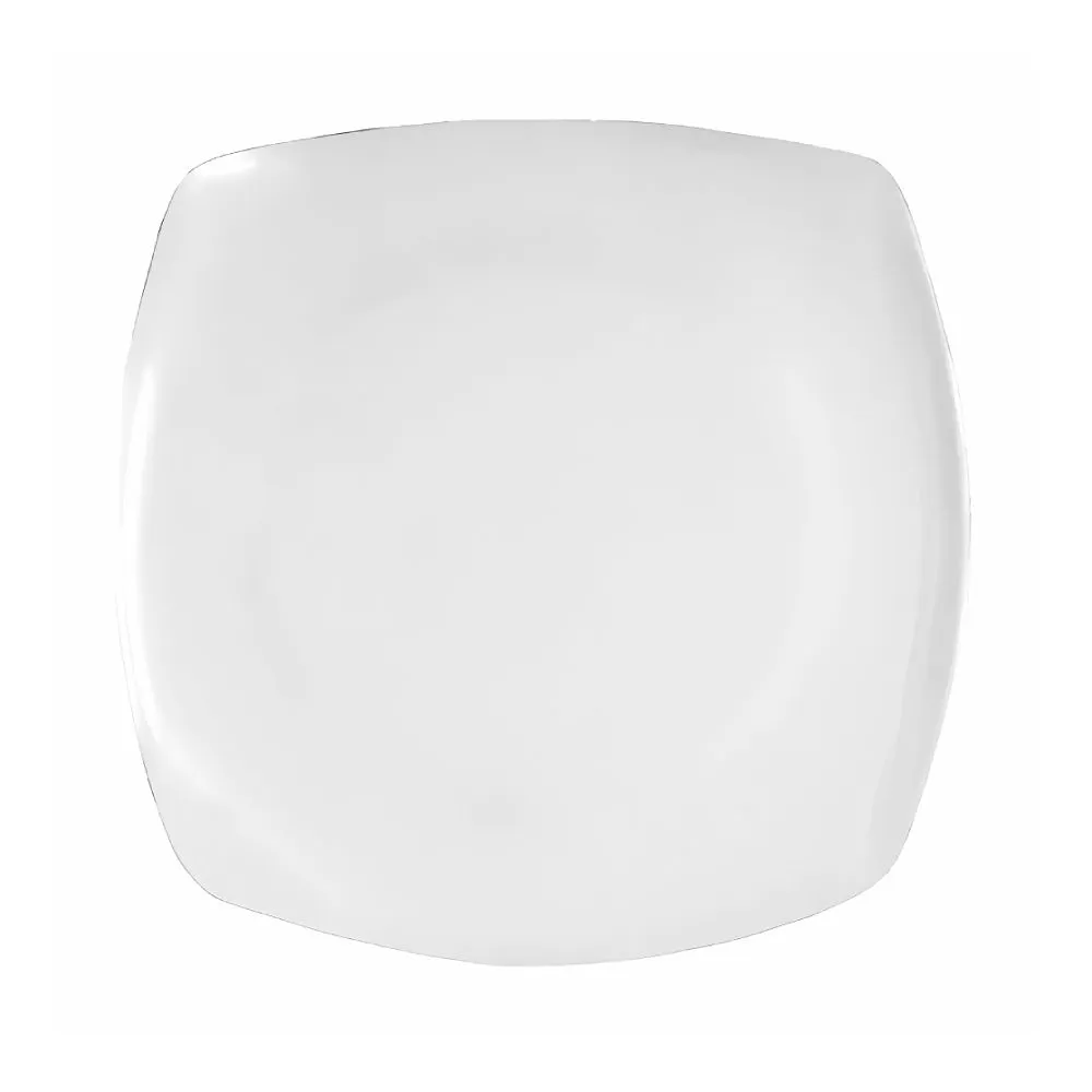 Opalina Blanca Cuad. Plato Playo 23cm