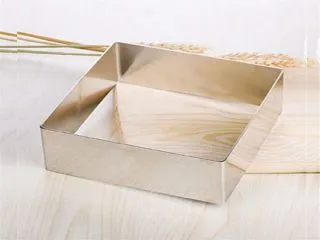 Acero Molde p/Torta Cuadrado 22x8cm
